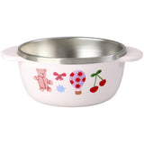 Rice Rustfrit Stål Baby Skål Med Fixed Överdrag - Pink Fun Fair Print - 300 Ml