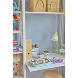 Rice Rustfrit Stål Baby Kopp Med Handle And Fixed Överdrag - Mint Fun Fair Print - 260 Ml