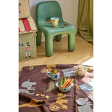 Rice Rustfrit Stål Baby Kopp Med Handle And Fixed Överdrag - Mint Fun Fair Print - 260 Ml