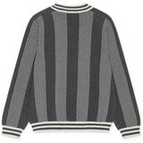 Les Deux Kids Charcoal Melange Striped Signature Stickad KIDS