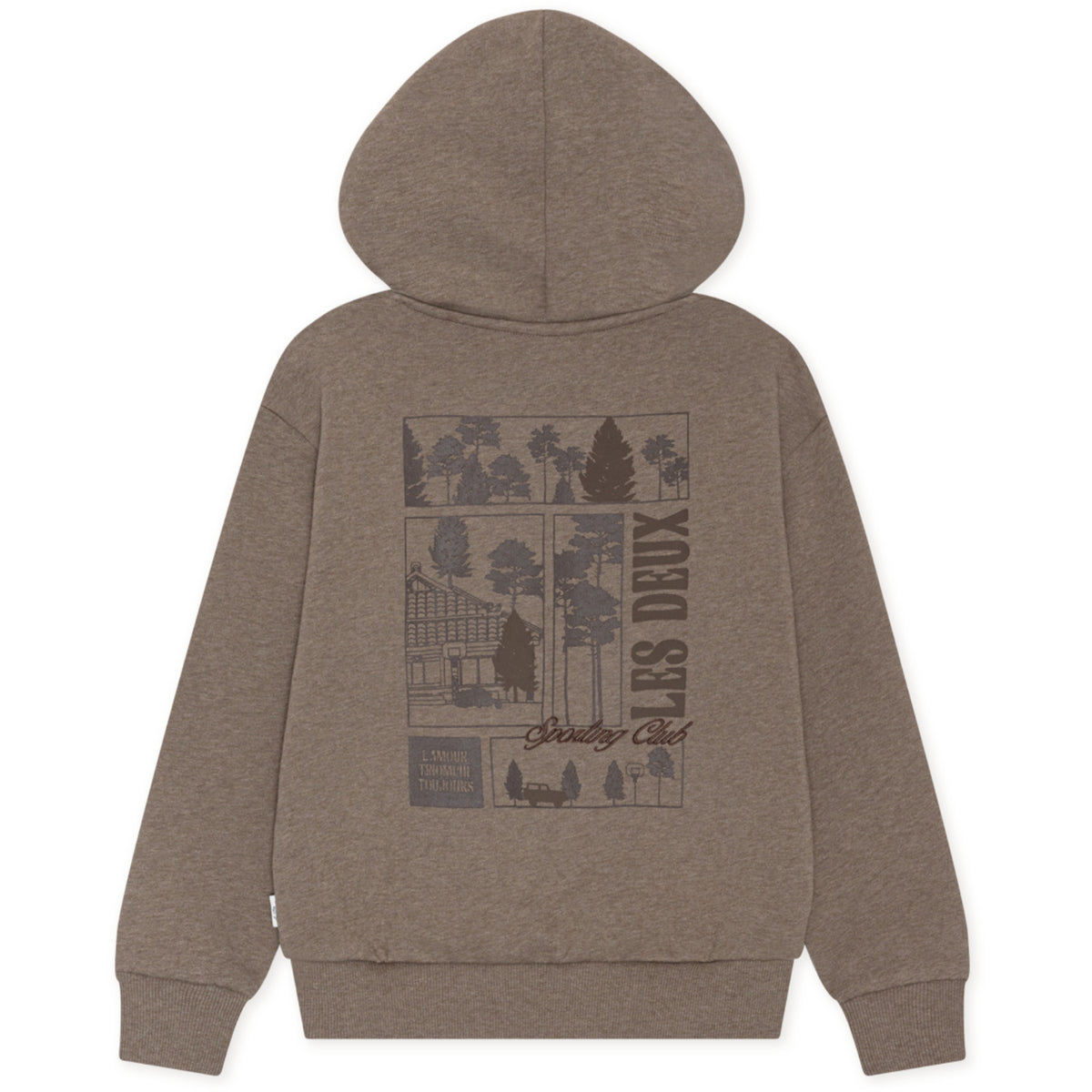Les Deux Kids Mountain Grey Melange Woods Hoodies KIDS