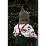 Silly Silas Bomull Strumpbyxar Med Braces Dark Forest Green Christmas Patterned