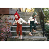 Silly Silas Bomull Strumpbyxar Med Braces Dark Forest Green Christmas Patterned