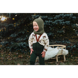 Silly Silas Bomull Strumpbyxar Med Braces Dark Forest Green Christmas Patterned