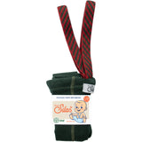 Silly Silas Footless Bomull Strumpbyxar Med Braces Dark Forest Green Christmas Patterned