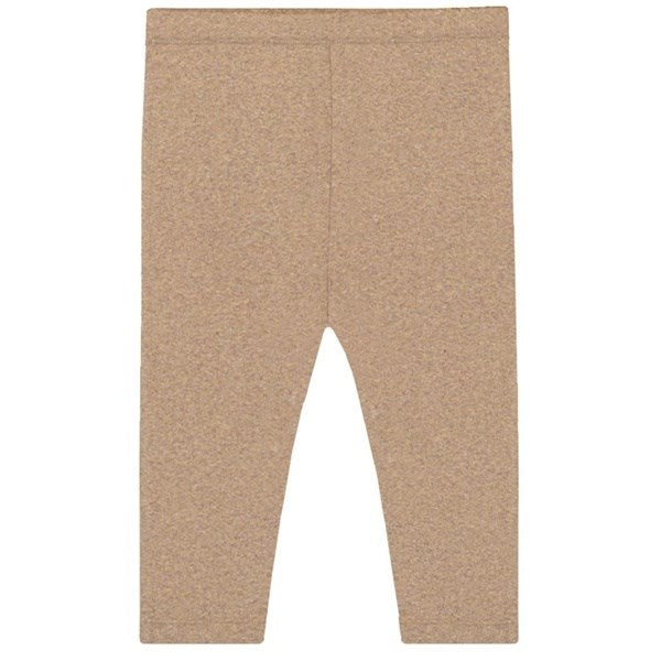 Monsieur Mini Pointelle Croissant Leggings Beige Melange