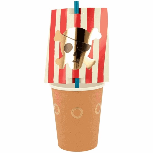 Meri Meri Pirater Krus 8 stk