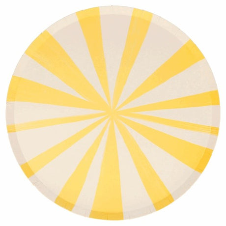 Meri Meri Stripe Yellow Tallerkener