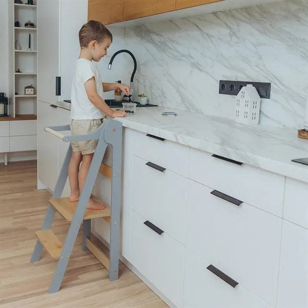 Duck Woodworks Transformable Kitchen Tower Grey