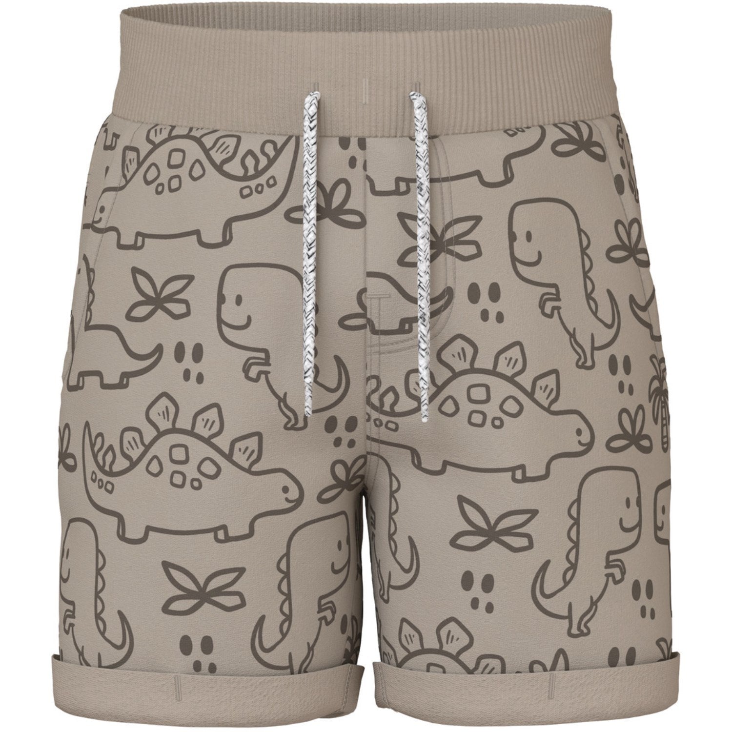 Name It Pure Cashmere Outline Dinosaurs Vermo Aop Lång Sweat Shorts Noos