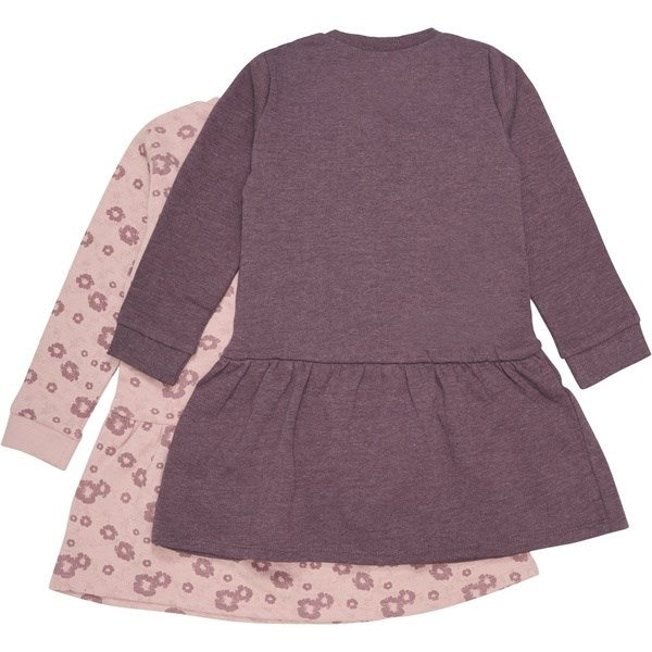 Minymo Misty Rose Sweat Klänning 2-pack