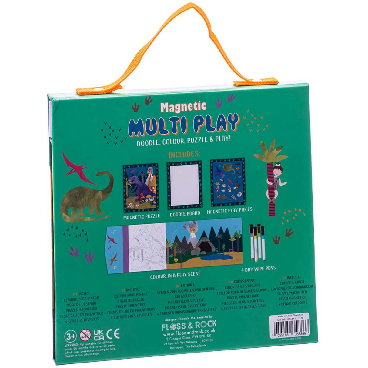 Floss & Rock Dino Magnetisk Multi Play 4