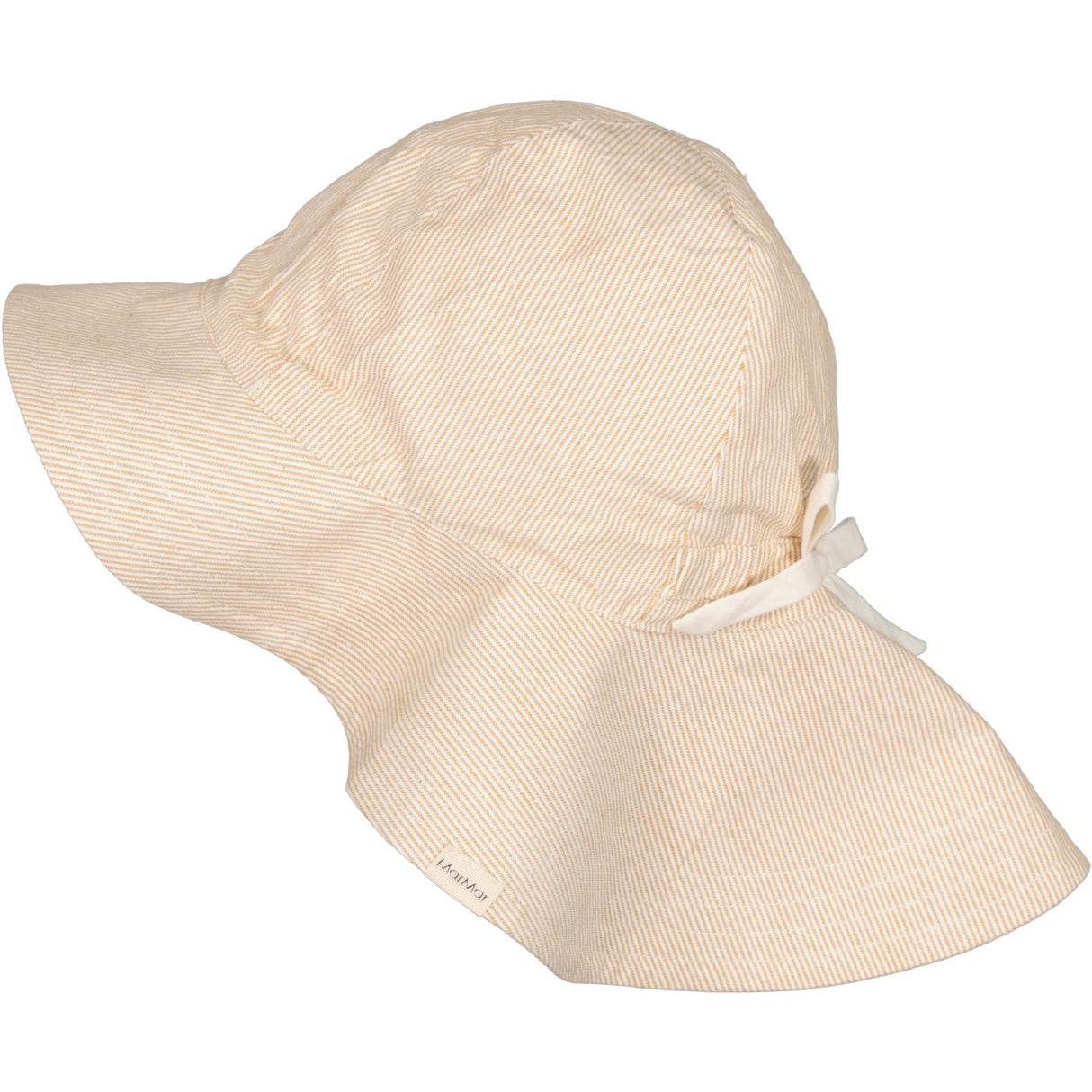 MarMar Fine Cotton Dijon Stripe Alba Long Solhatt