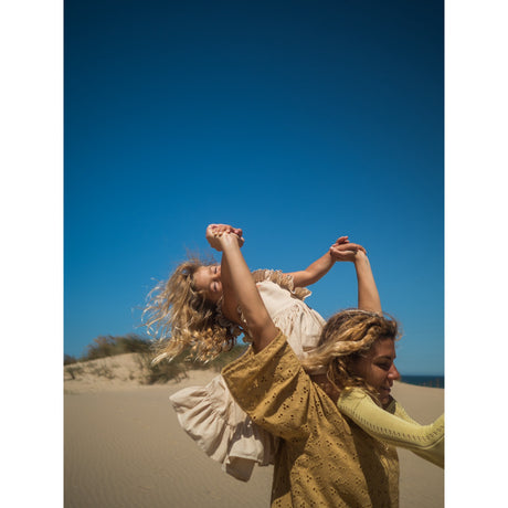 MarMar Fine Cotton Dijon Stripe Danita Frill Klänning