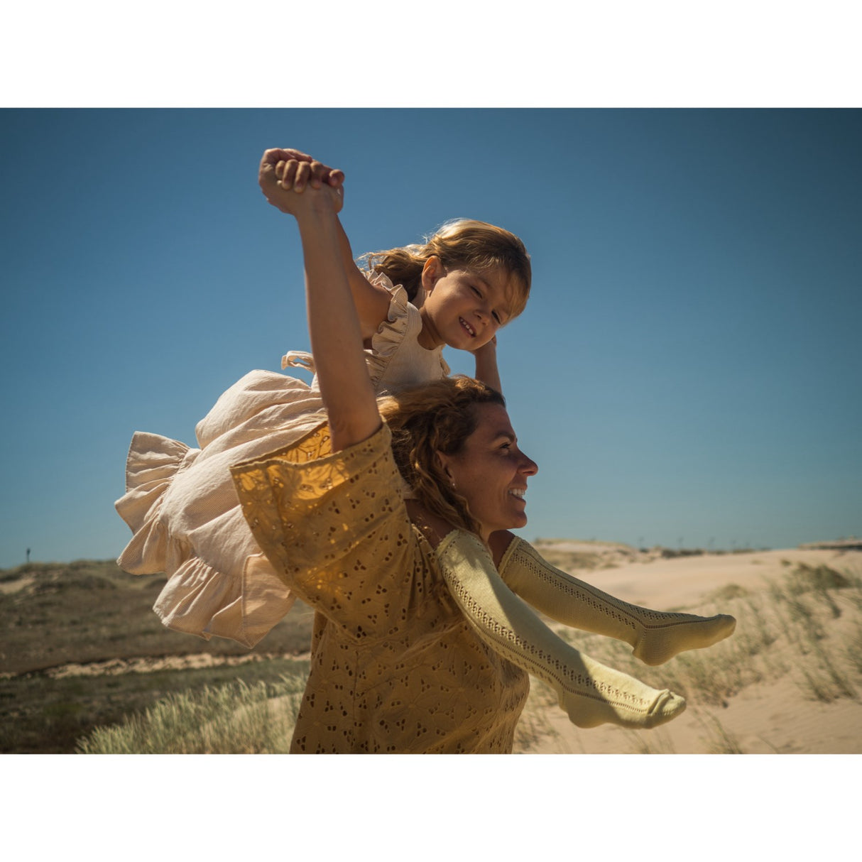 MarMar Fine Cotton Dijon Stripe Danita Frill Klänning