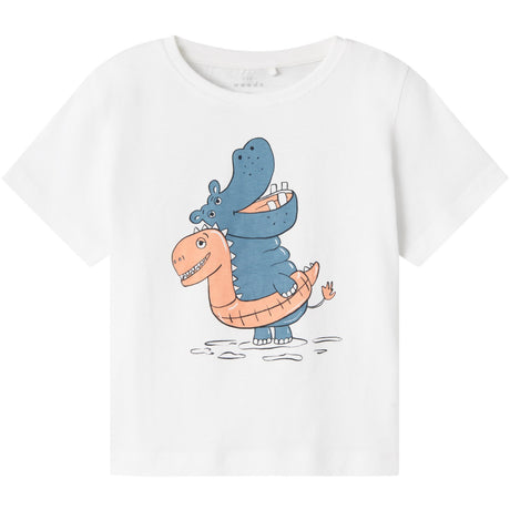 Name It Bright White Hippo Vagno Lösa T-Shirt
