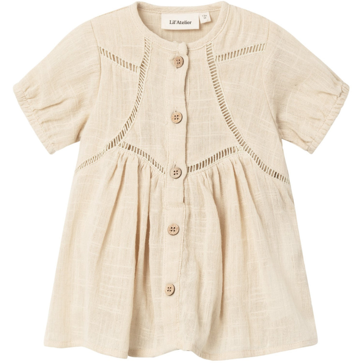 Lil'Atelier Bleached Sand Halla Lösa Body Klänning