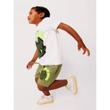 Name It Oil Green Abil Dragon Lång Sweat Shorts