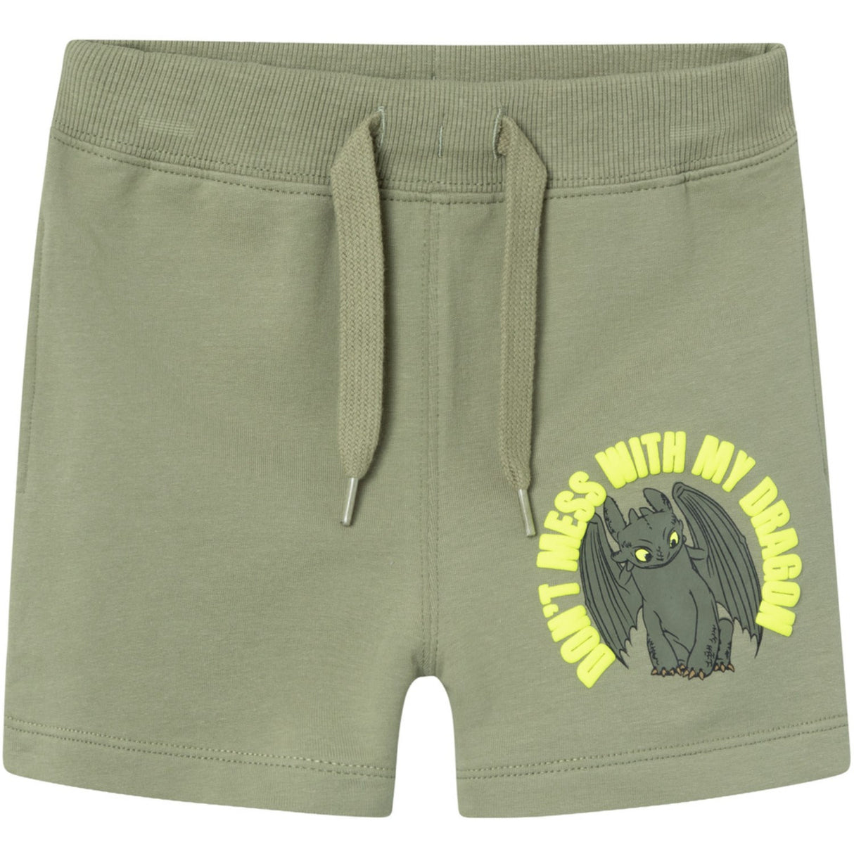 Name It Oil Green Abil Dragon Lång Sweat Shorts
