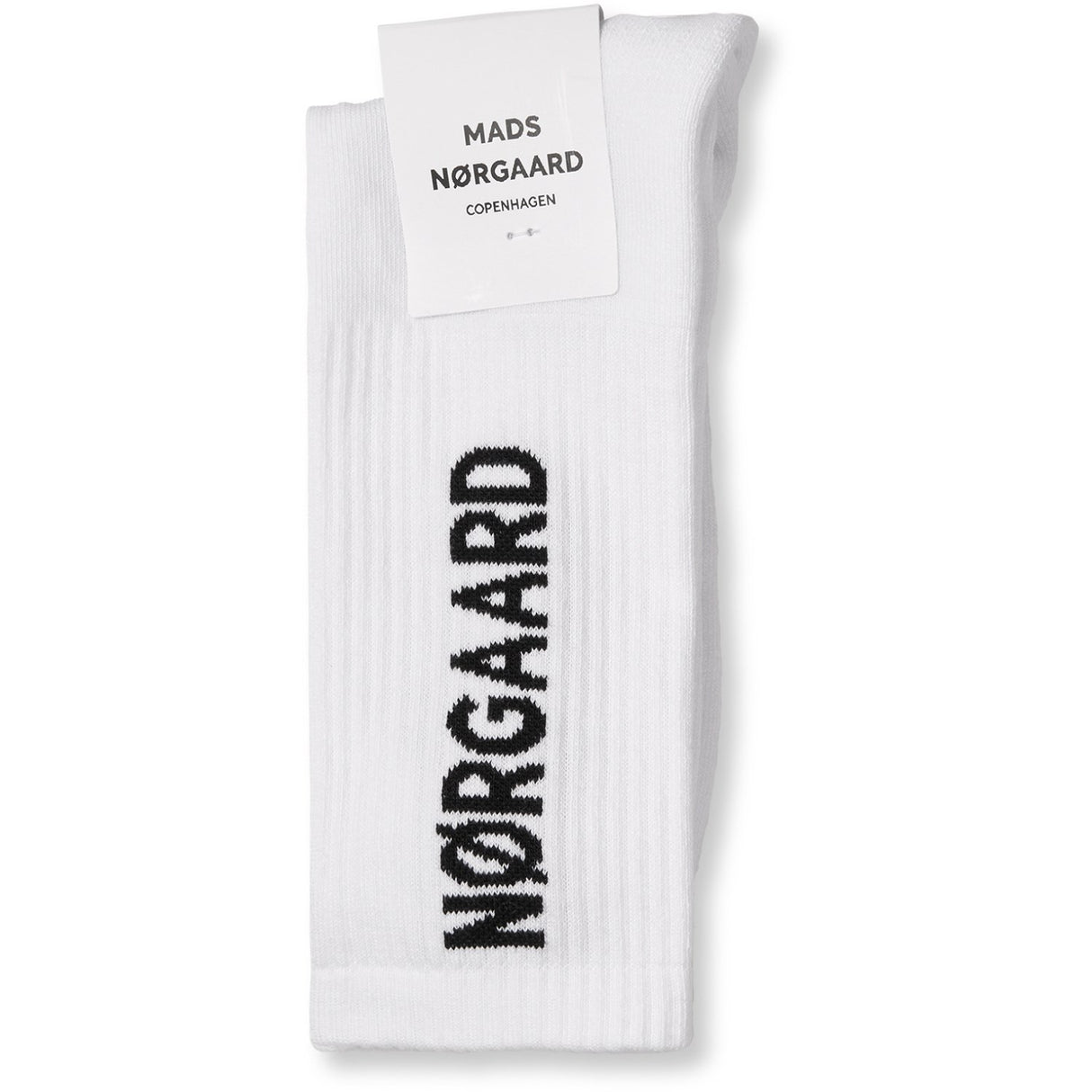 Mads Nørgaard White Cotton Tennis MN Classic Strumpa