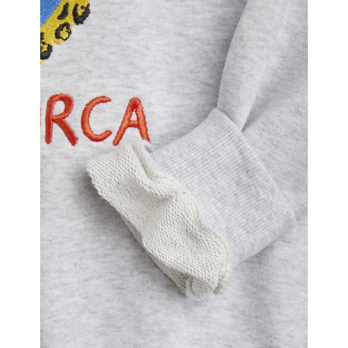 Mini Rodini Grey melange Parrot Embroidery Sweatshirt 4