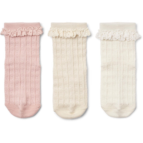 Wheat Powder 3 Pk Naja lace Socks 2