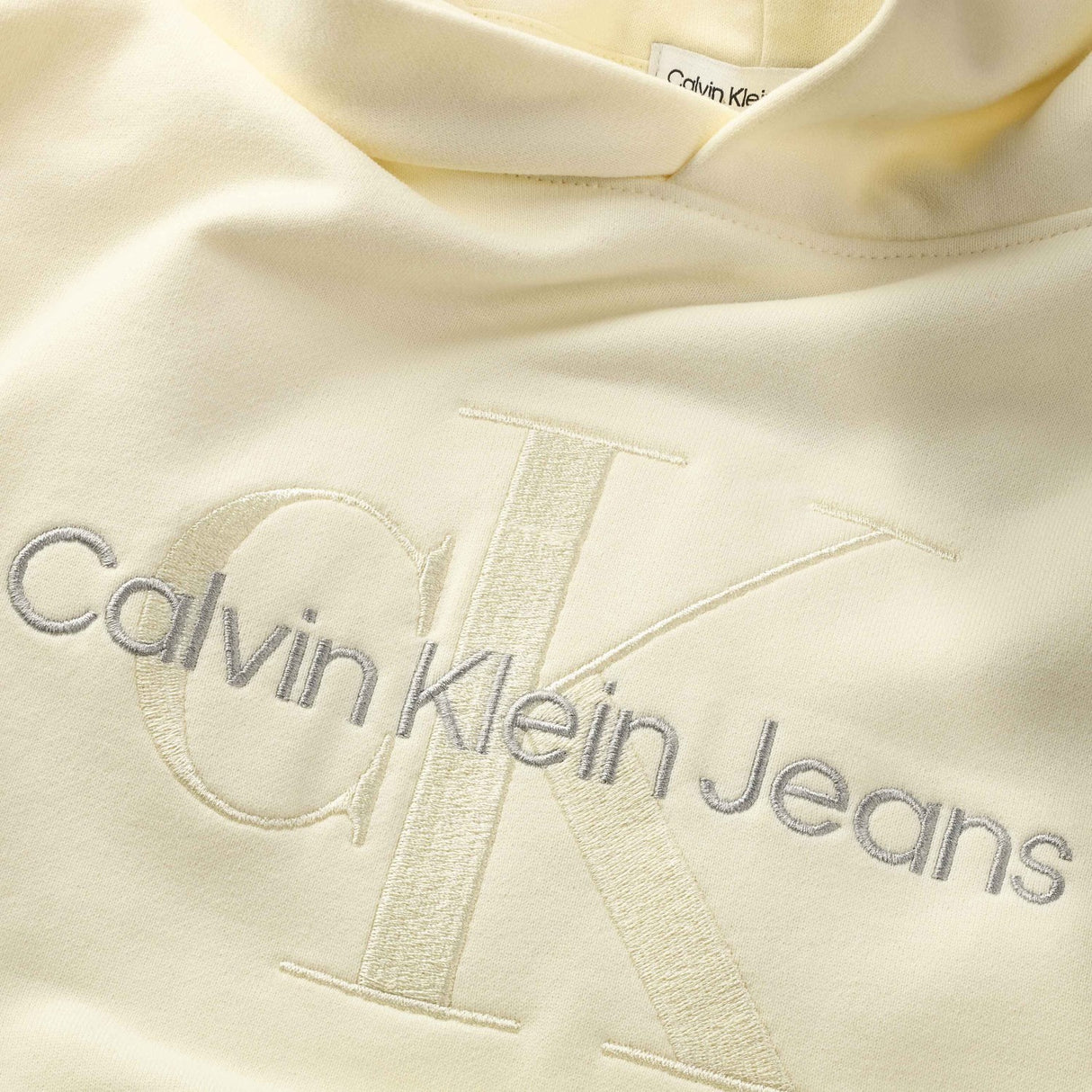 Calvin Klein Monogram Embroidery Hoodie Papyrus 2