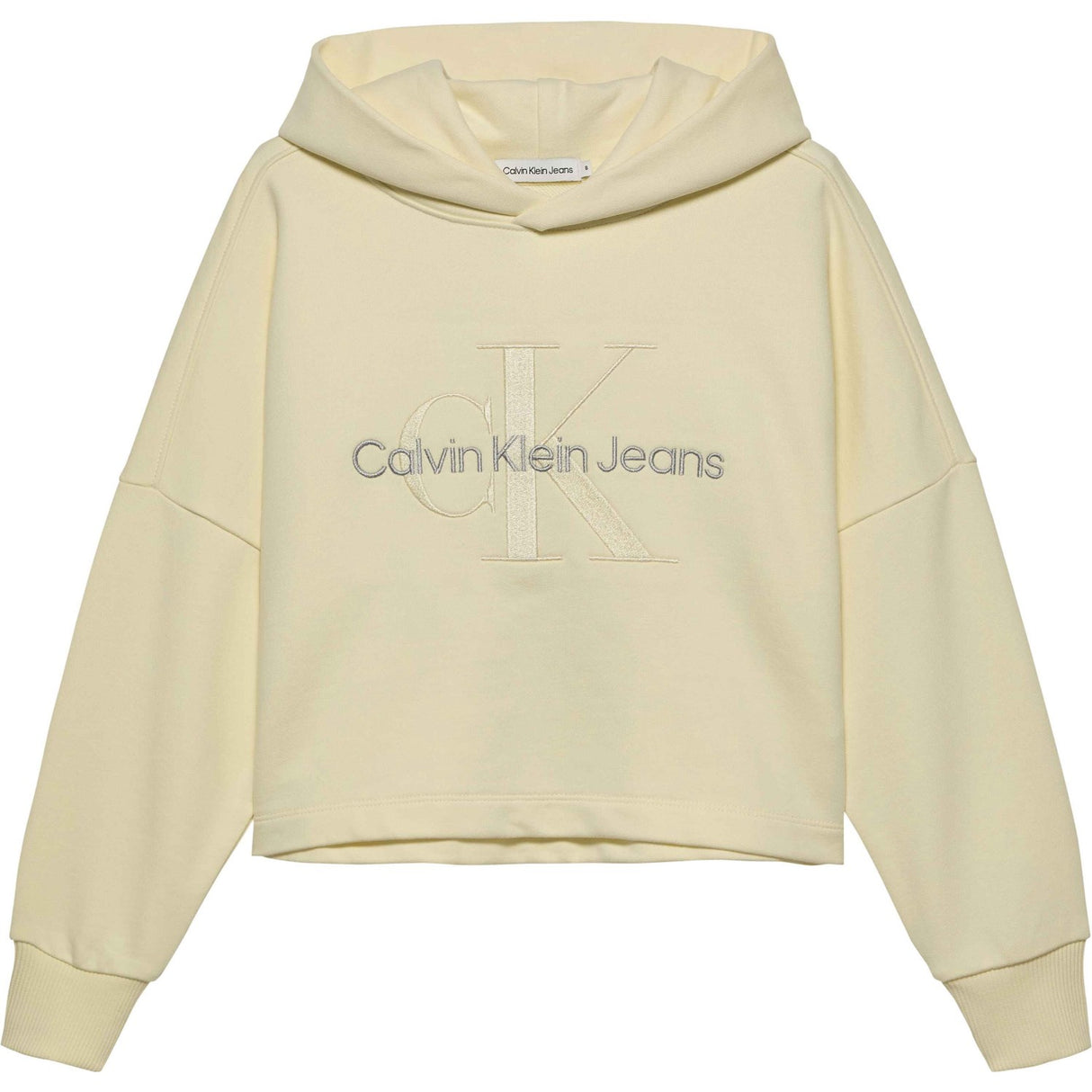 Calvin Klein Monogram Embroidery Hoodie Papyrus