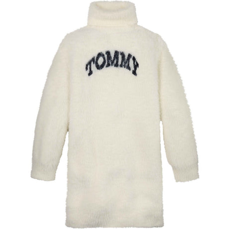 Tommy Hilfiger Ivory Petal Turtleneck Fluffy Sweat Klänning