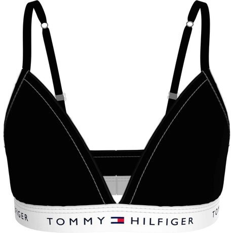 Tommy Hilfiger Black Triangle Bra Fixed Foam