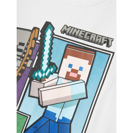 Name It Bright White Small text Mash Minecraft T-Shirt 2