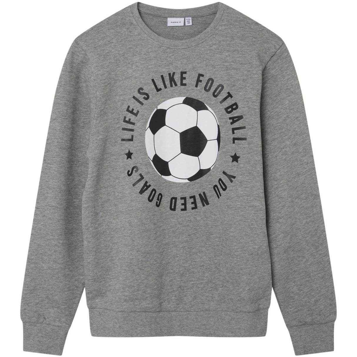 Name It Grey Melange Jefootball Sweatshirt