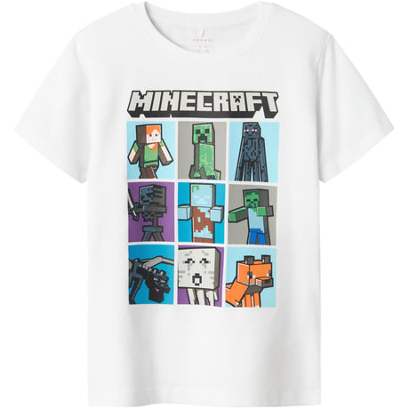 Name It Bright White Big text Mash Minecraft T-Shirt