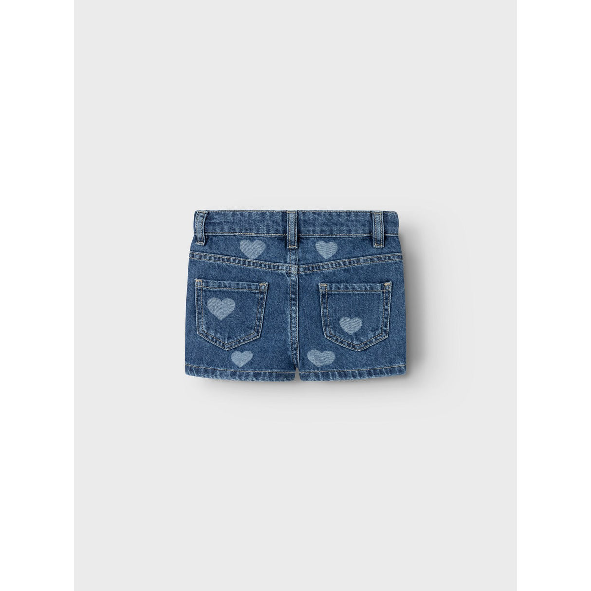 Name It Denim Blue Heart Rose Regular Denim Shorts 3