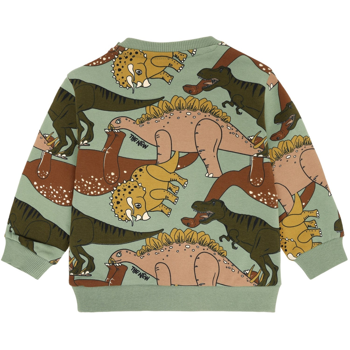 THE NEW Siblings Hedge Green Dino AOP Lee Sweatshirt 4