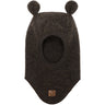 Mikk-Line Dark Brown Melange Wool Balaclava With Ears