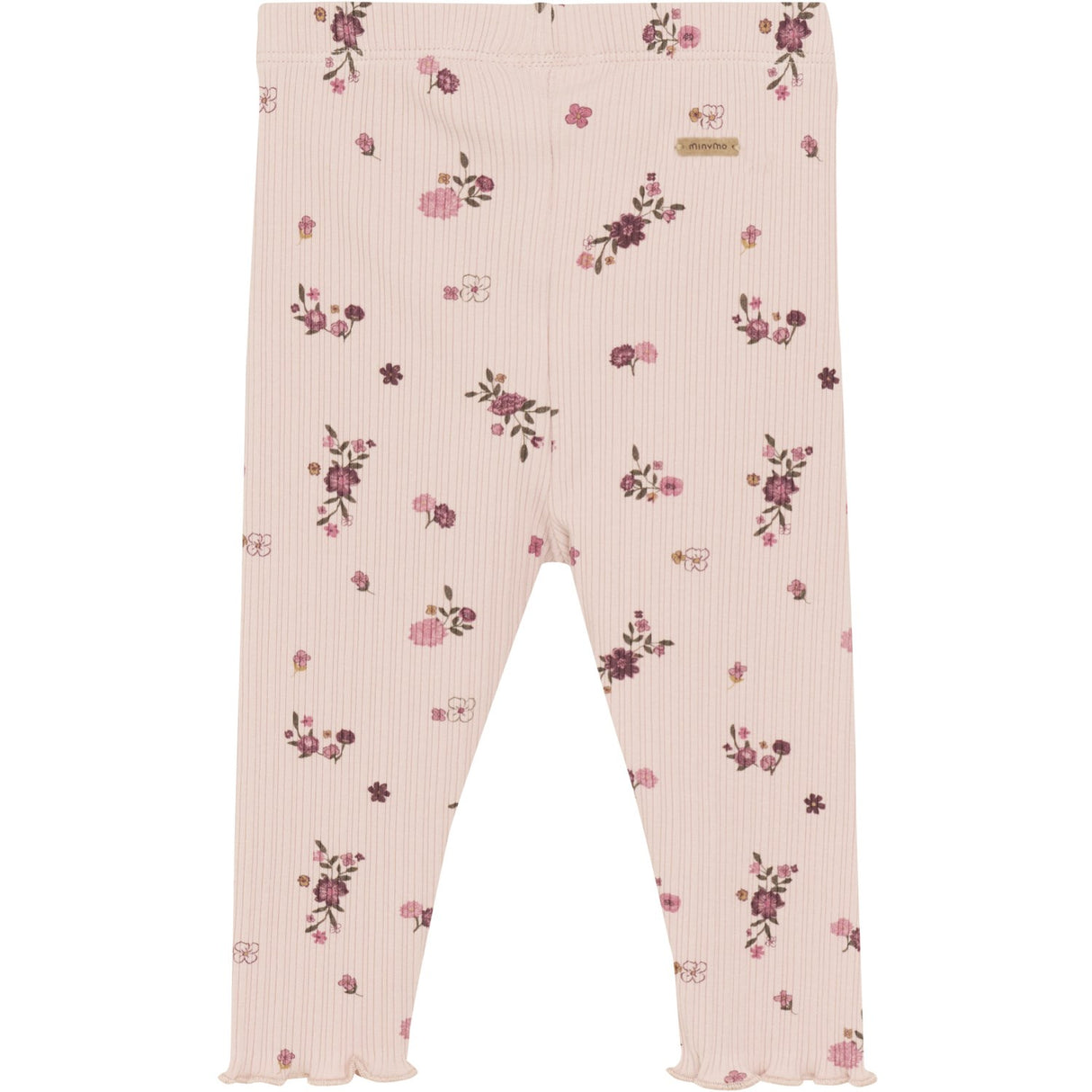 Minymo Sepia Rose Leggings AOP Rib 3