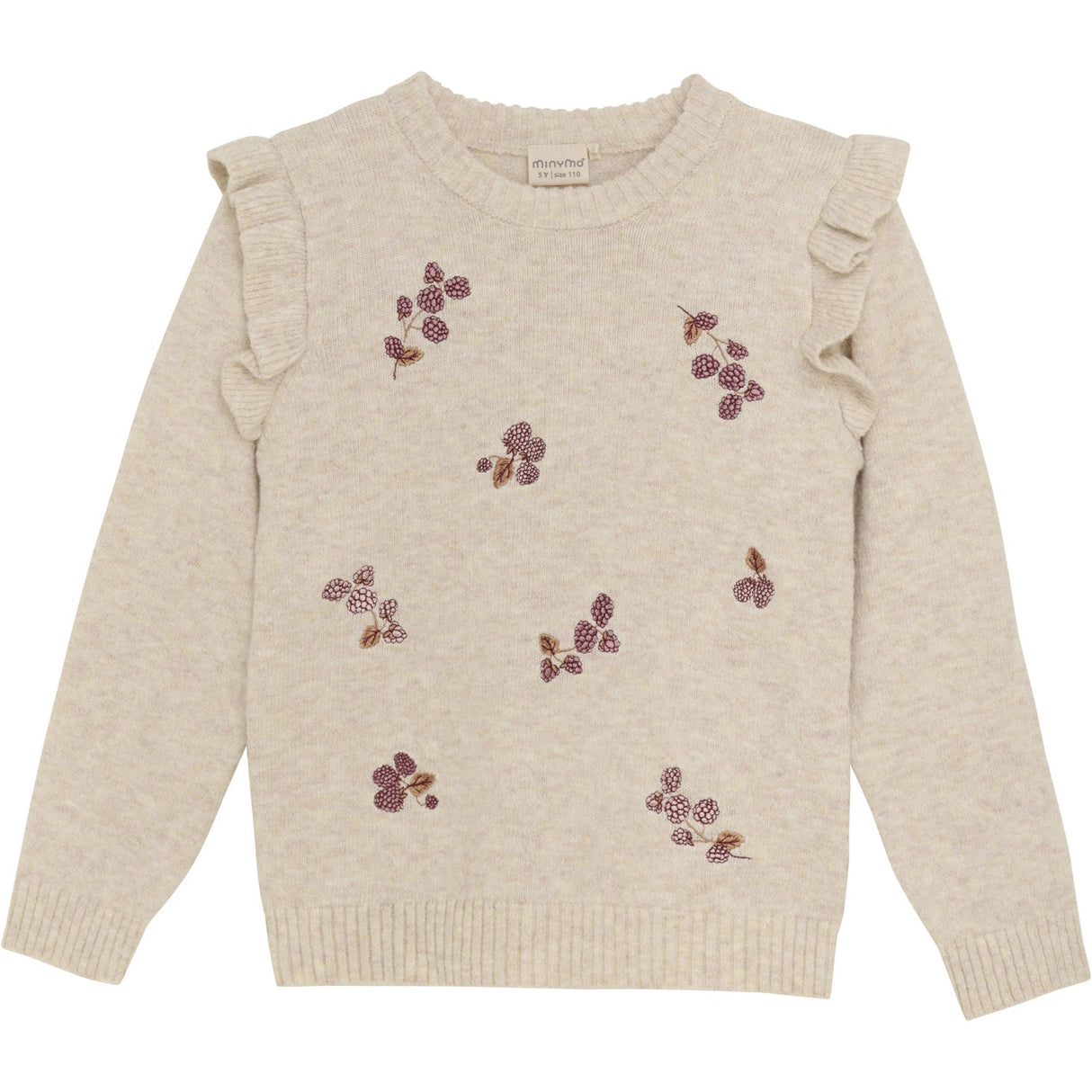 Minymo Beige Melange Pullover Knit