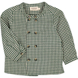 MarMar Cotton Seersucker Green Check Toke Skjorta