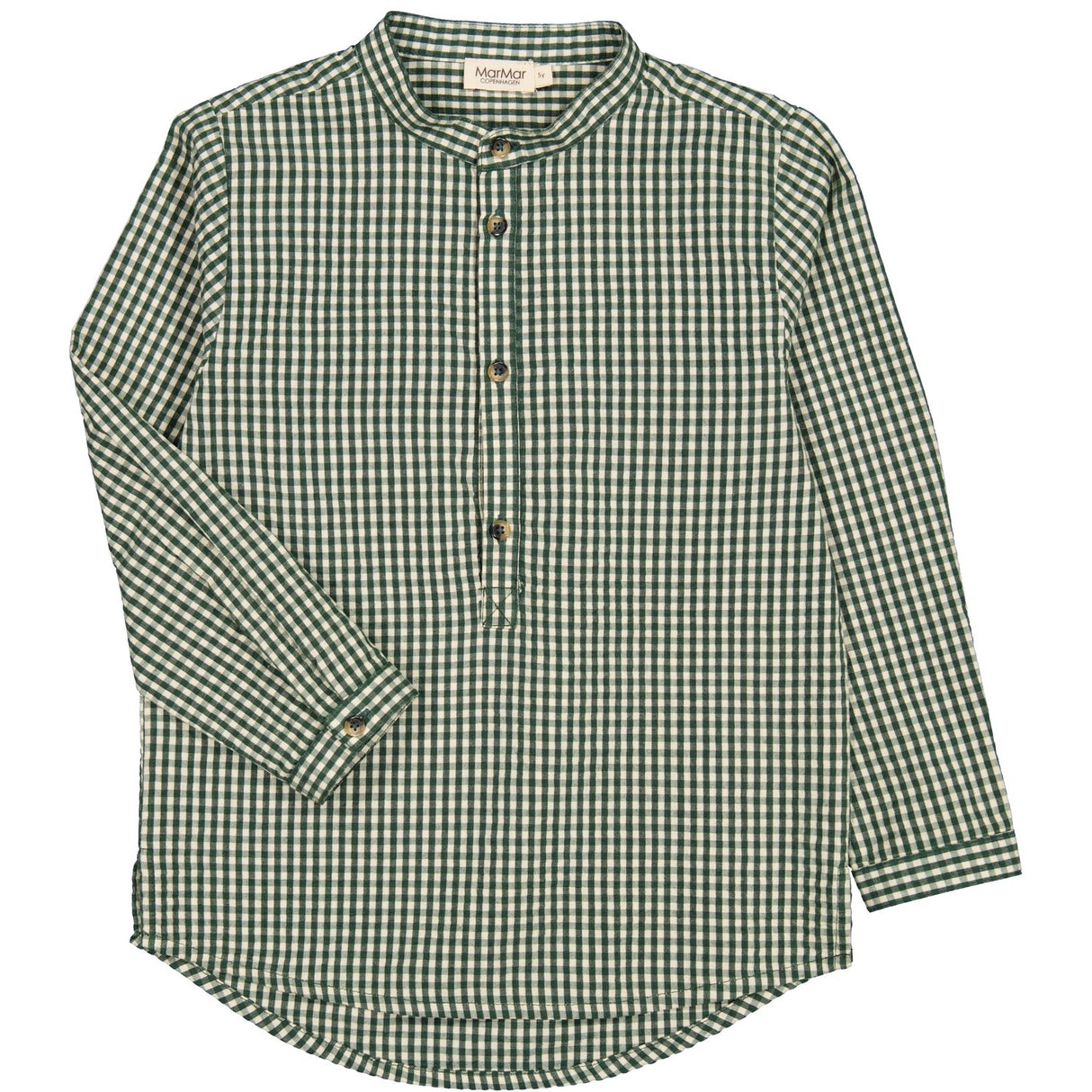 MarMar Cotton Seersucker Green Check Timmo Shirt