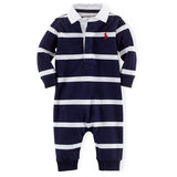 Ralph Lauren Bebis Refined Navy Multi Onesie