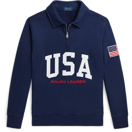 Pikétröja Ralph Lauren Spring Navy Sweatshirt