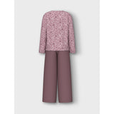 Name It Mauve Shadows Pyjamas Mauve Flower Loose Rib Noos