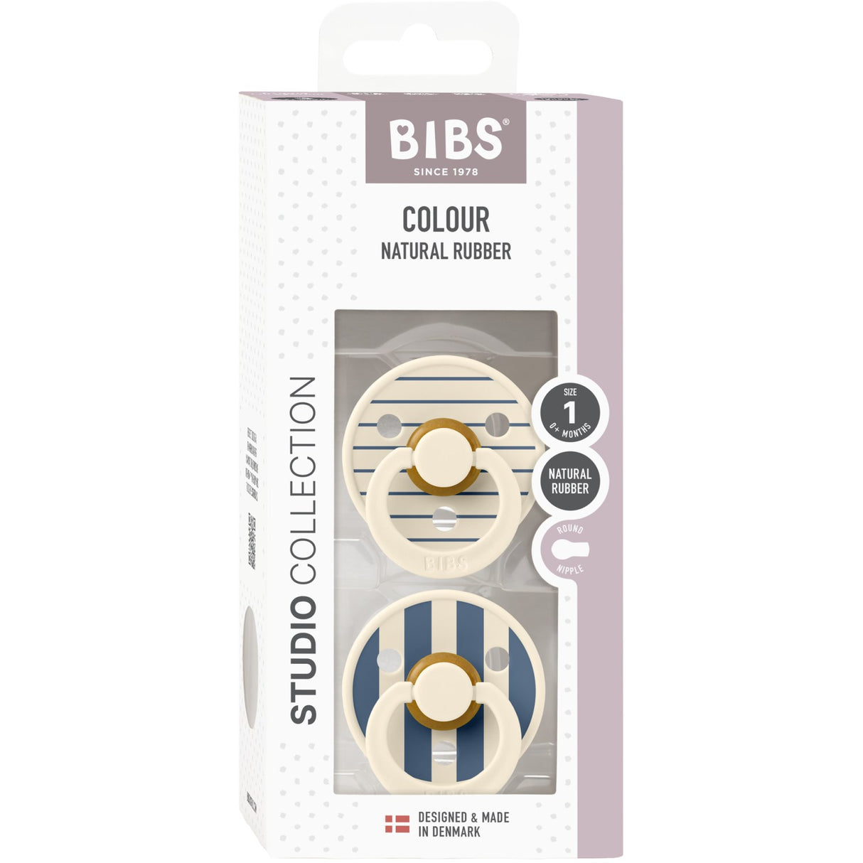 Bibs Ivory Steel Blue Mix Studio Colour 2-pack Pin Latex 3