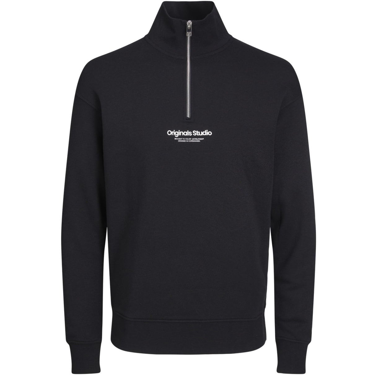 Jack & Jones Junior Black Jorvesterbro Sweat Quarter Zip Noos