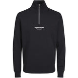 Jack & Jones Junior Black Jorvesterbro Sweat Quarter Zip Noos