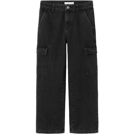 Name It Black Rose High Waisted Wide Cargo Jeans Noos