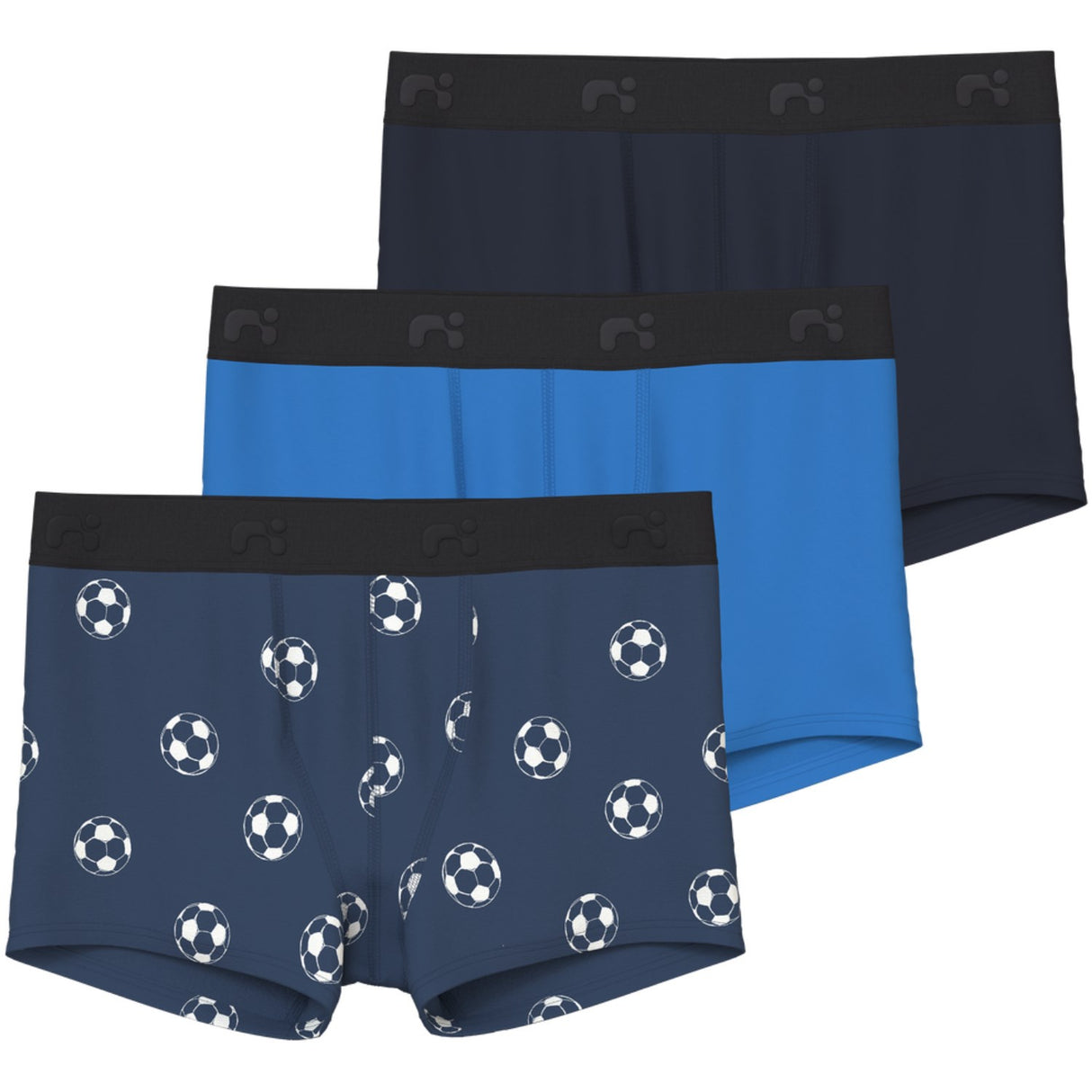 Name It Dark Denim Boxershorts 3-pack Dark Denim Football Noos