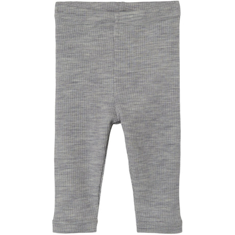 Lil'Atelier Grey Melange Fable Ull Leggings