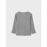 Lil'Atelier Grey Melange Fable Ull Blus